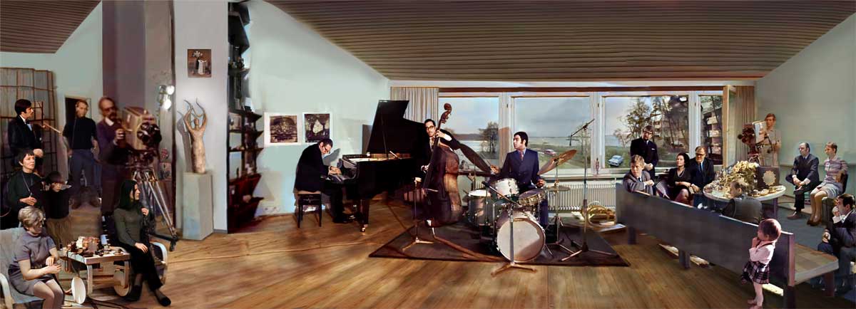 Bill Evans Trio performing in Ilkka Kuusisto's home in Helsinki, October 1969
