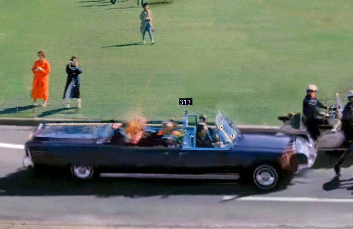 John F. Kennedy JFK assassination The fatal head shot.