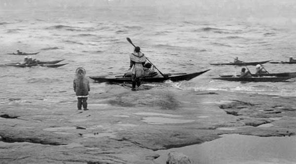 Nanook of the North - Kayaks set off for the walrus hunt