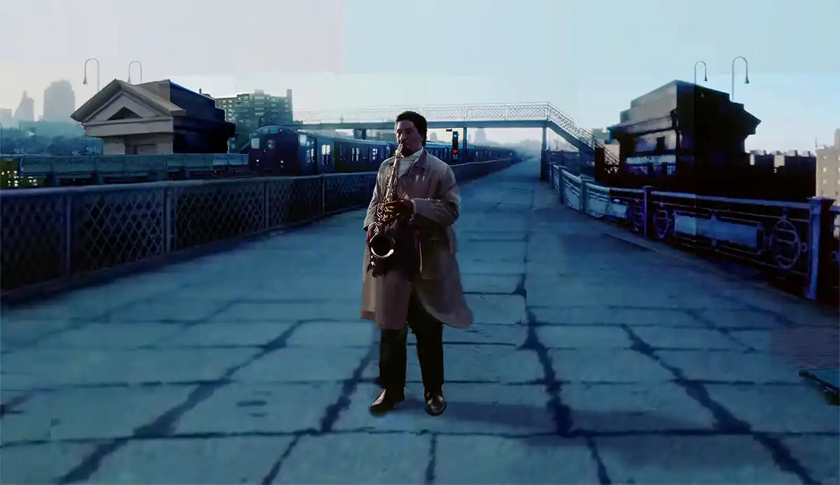 Sonny Rollins playing the Williamsburg Bridge Sonny Rollins playing the Williamsburg Bridge