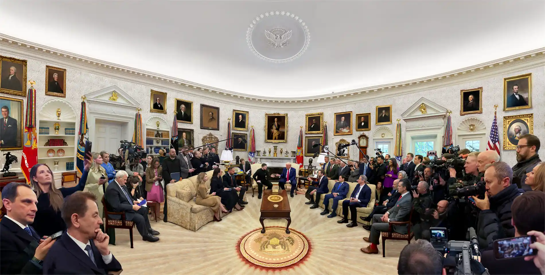 President Zelensky meets President Trump in the Oval Office, Feb 28, 2025y